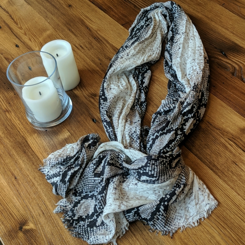 Snake skin pattern scarf